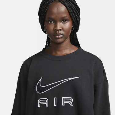 Mikina Nike Air Fleece Crew Sweatshirt Čierna | DQ6567-010, 4