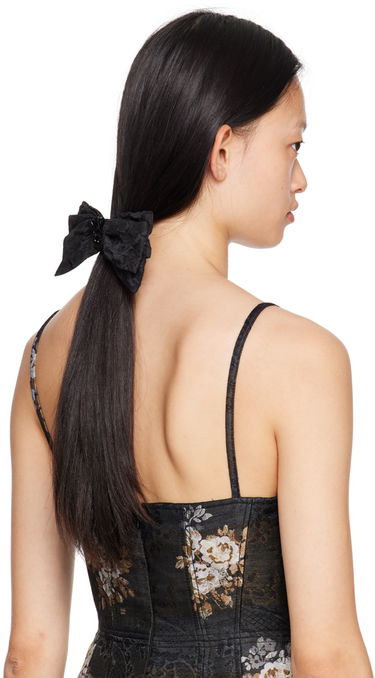 Spona Erdem Erdem Crystal Embellished Bow Barrette Čierna | PF23_1431CECLB, 2