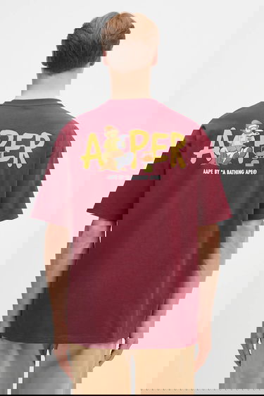 Tričko AAPE by A Bathing Ape AAPE Theme Aaper Printed T-Shirt Vínová | AAPTEM1617XXO, 2