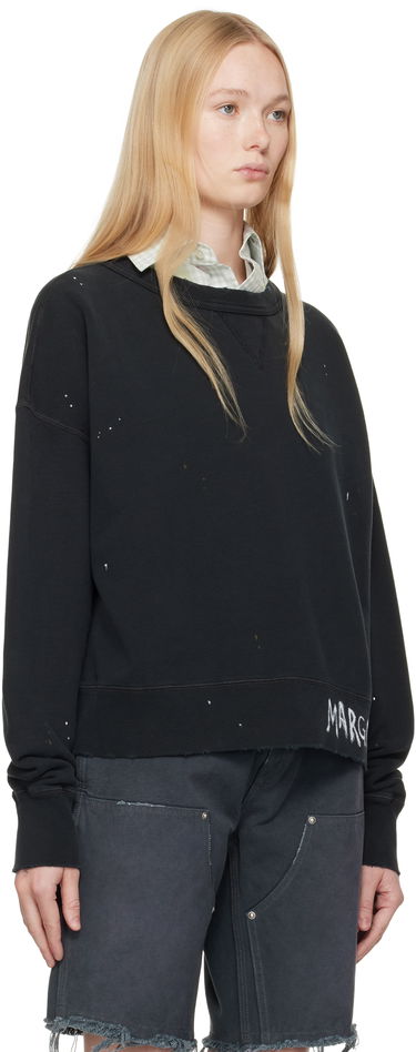 Sveter Maison Margiela Maison Margiela Graffiti Logo Sweatshirt Čierna | S50GU0237 M25019, 1