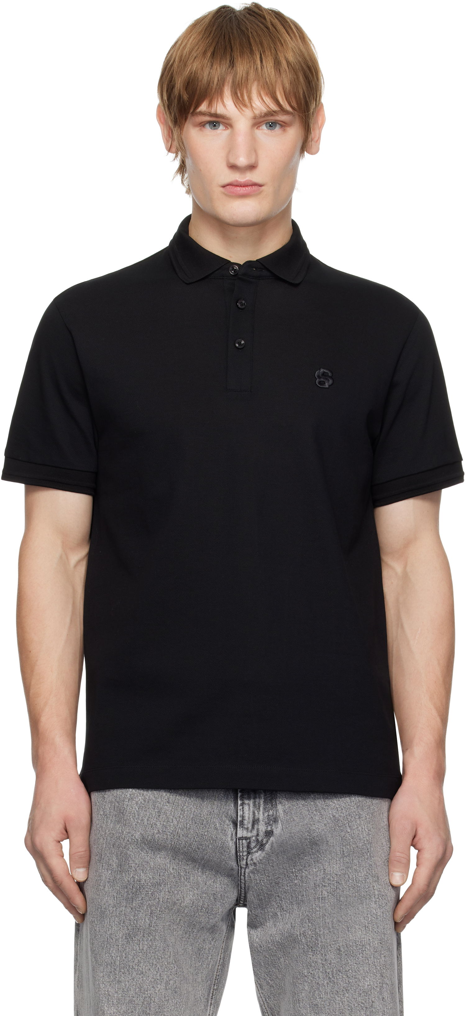 Polo tričko BOSS Monogram Polo Shirt Čierna | 50533355, 0