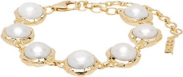 Náramok VEERT VEERT The Pearl Circle Gold-Tone Pearl Bracelet Metalická | JL0022BYG, 0