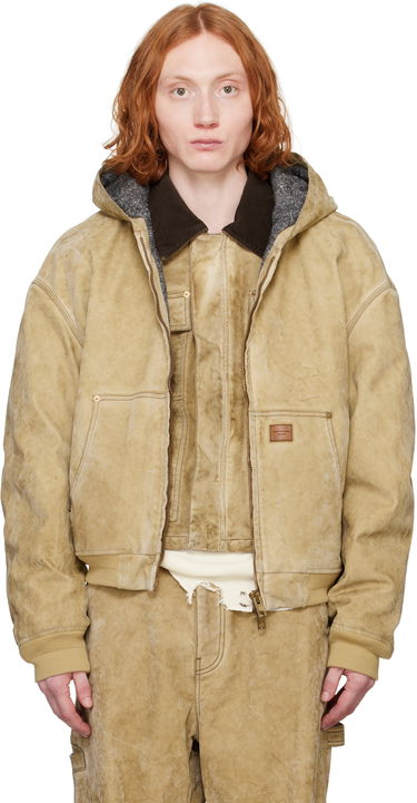 Bunda Alexander Wang Alexander Wang Faux-Suede Hooded Jacket Béžová | 6WC1252068, 0