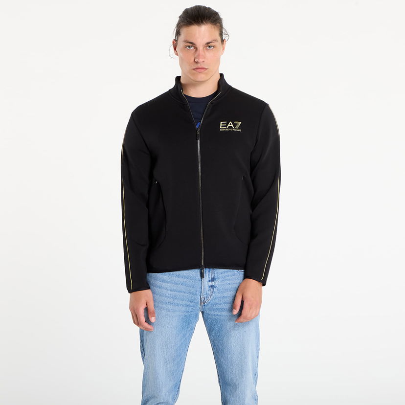 Mikina Emporio Armani EA7 Emporio Armani Train Gold Label Zip-Up Sweatshirt Čierna | 7M000670AF14146UC001