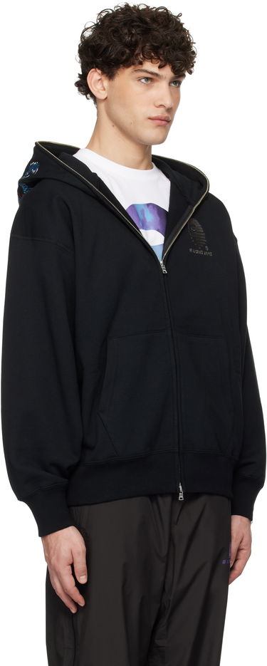 Mikina BAPE Relaxed Fit Full Zip Hoodie Čierna | 001ZPK701002L, 1