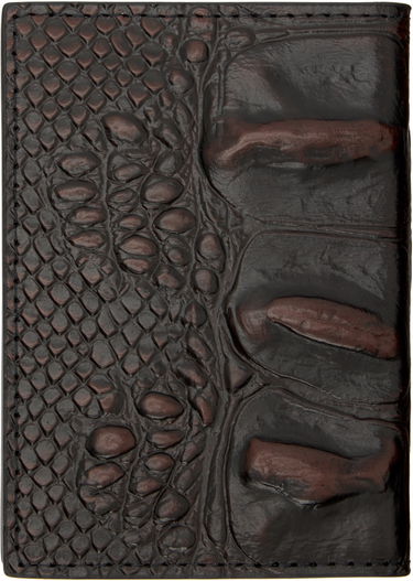 Peňaženka Vivienne Westwood Embossed Crocodile-Effect Vertical Card Holder with Orb Logo Hnedá | 5115002WW-L00BO-, 1