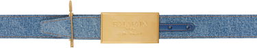 Opasok Balmain Balmain Denim Safety Pin Belt Modrá | EN1WJ167TDTW, 0