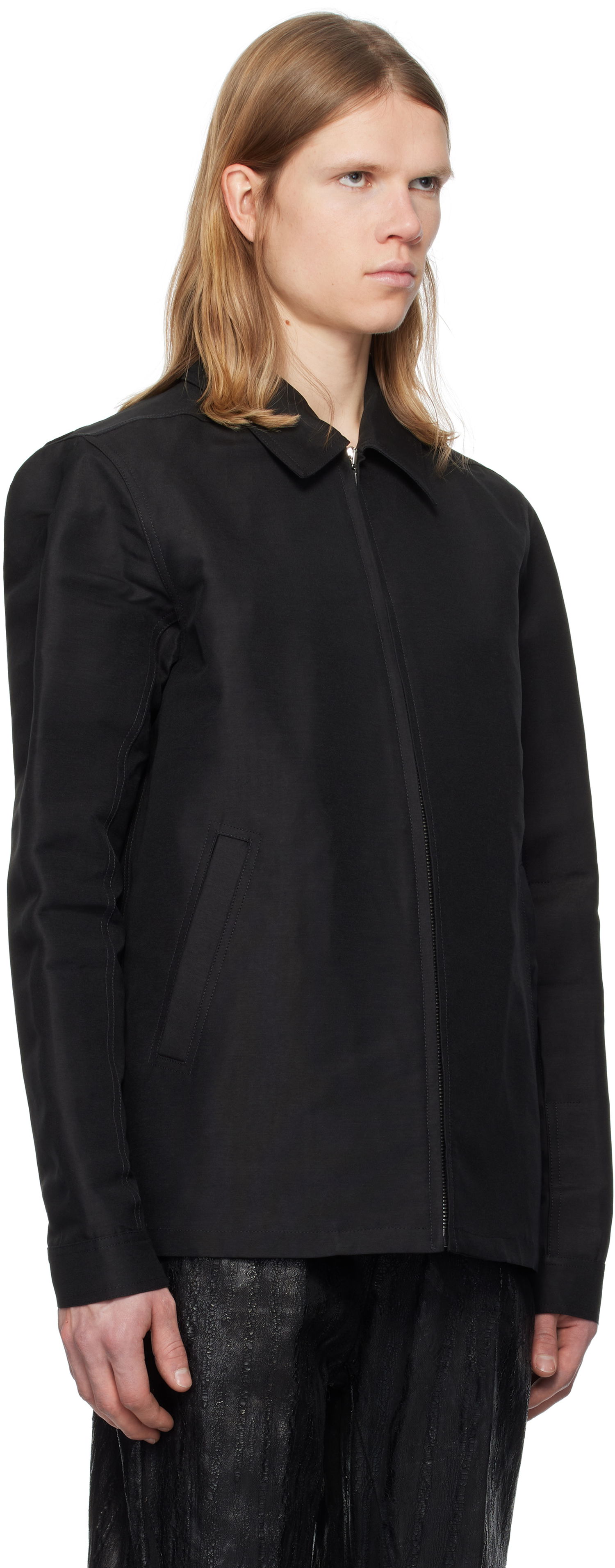 Bunda Rick Owens Rick Owens Hollywood Heavy Brad Jacket Čierna | RU01E5764 FH, 1