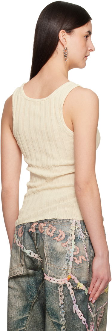 Tielko Acne Studios Acne Studios Open Cotton Tank Top Béžová | A60565-, 2