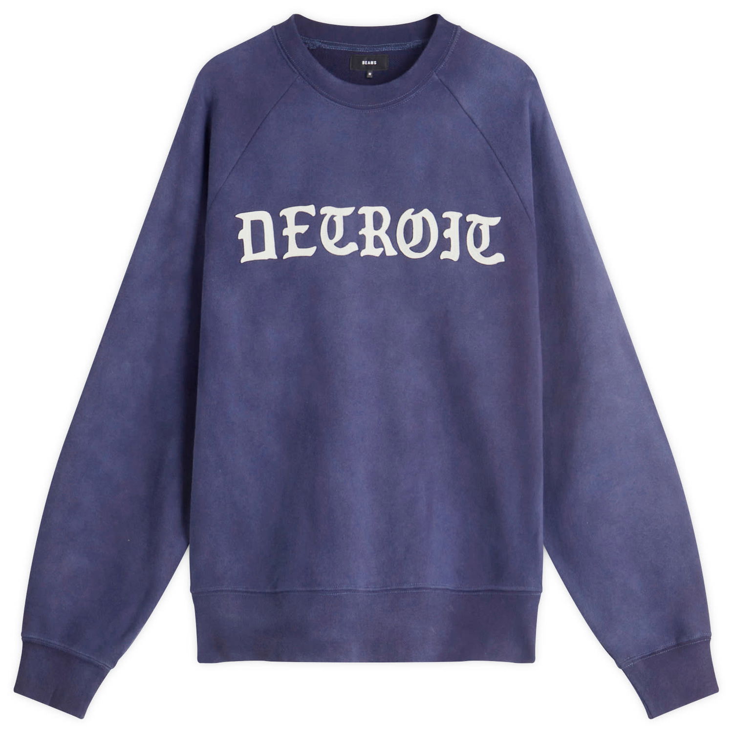 Mikina BEAMS Faded Print Raglan Sweatshirt Modrá | 1113-1280-146-79, 1