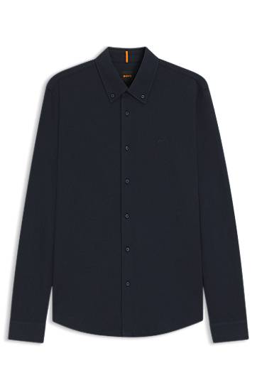 Košeľa BOSS Slim-Fit Cotton Jersey Shirt Navy | 50543089, 0