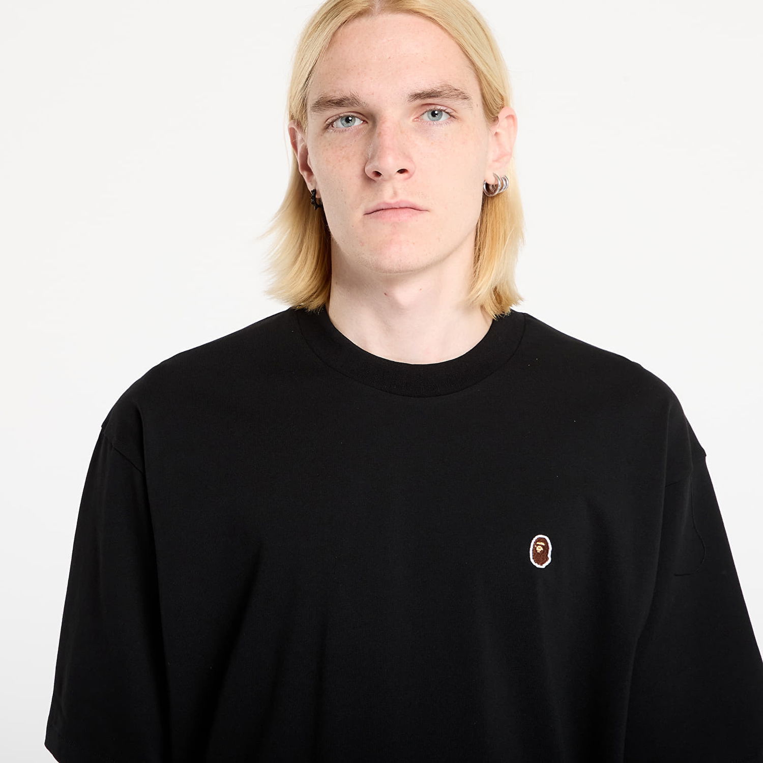 Tričko BAPE One Point Relaxed Fit Tee XXL Čierna | 001TEL801301MBLK, 1