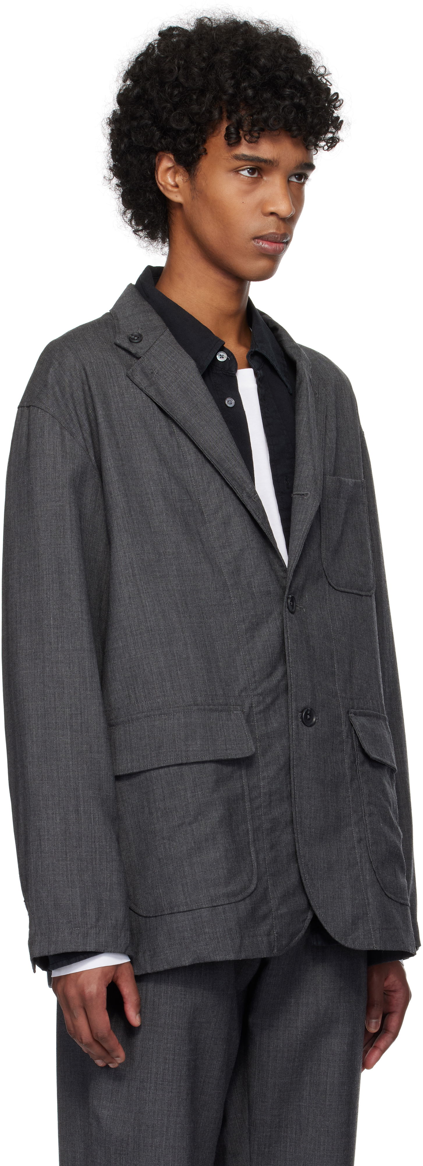 Bunda Engineered Garments Engineered Garments Loiter Blazer Šedá | 25S1D001, 1