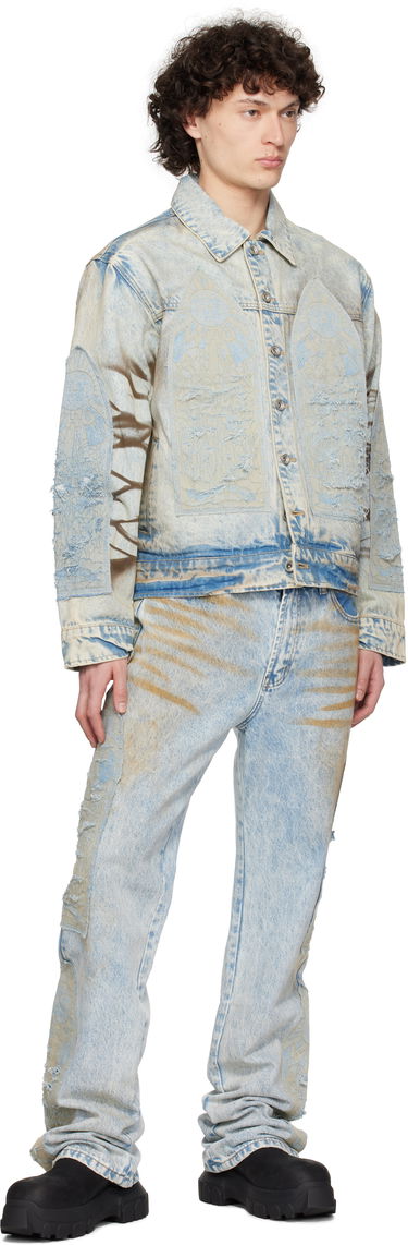 Bunda Who Decides War Who Decides War Signature Mechanic Trucker Denim Jacket Modrá | 1131310009SS25, 3
