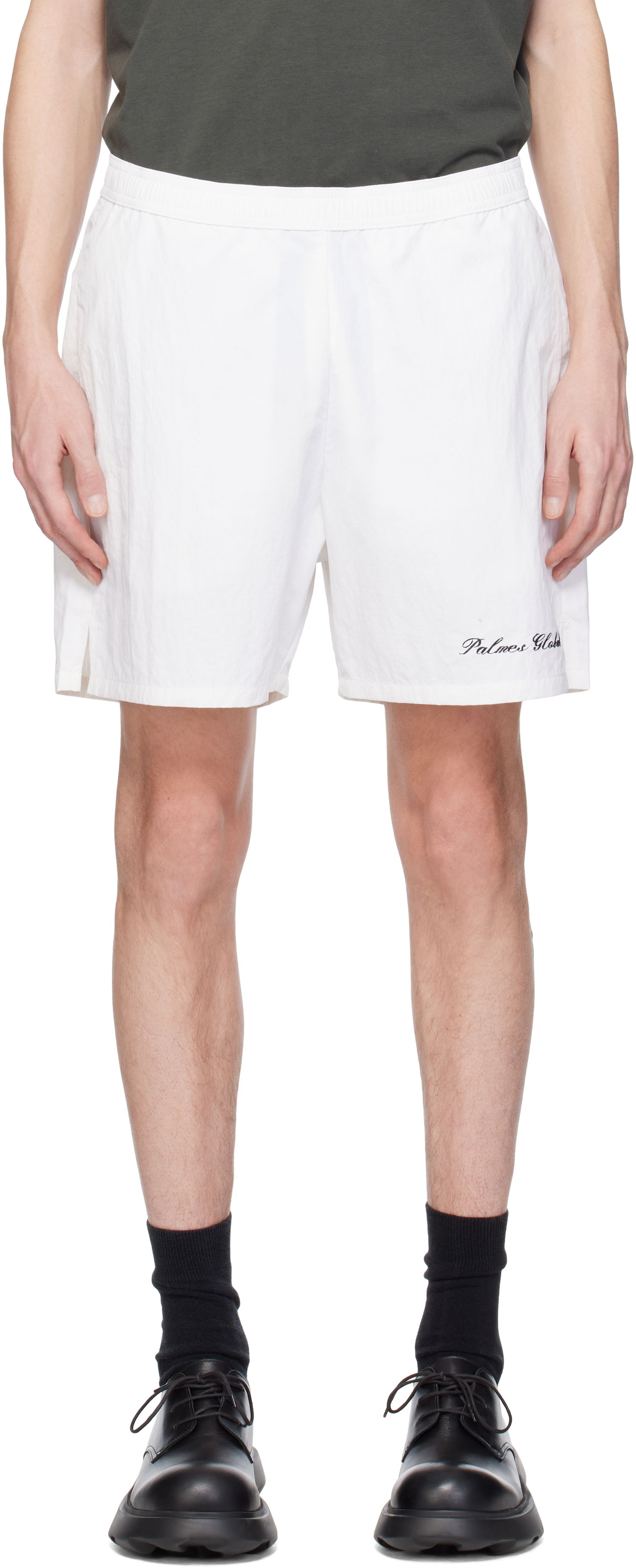 Šortky Palmes Palmes Global Tennis Shorts Biela | P65-0016-001, 0
