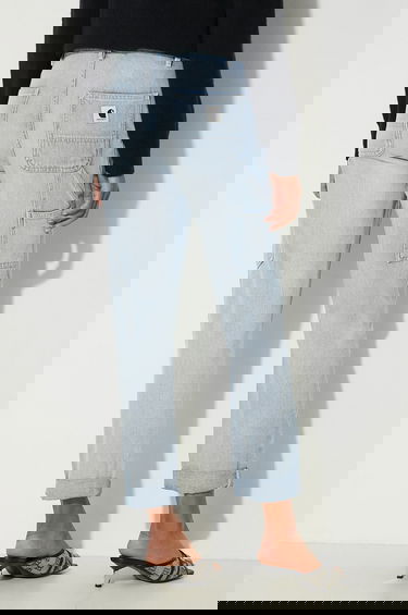 Džínsy Carhartt WIP WIP Pierce Light Wash Cuffed Jeans Modrá | I025268.BLUE.LIGHT, 2