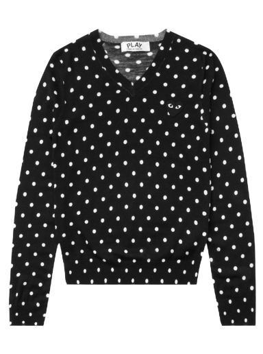 Sveter Comme des Garçons PLAY Polka Dot Crewneck Čierna | az n035 051 1
