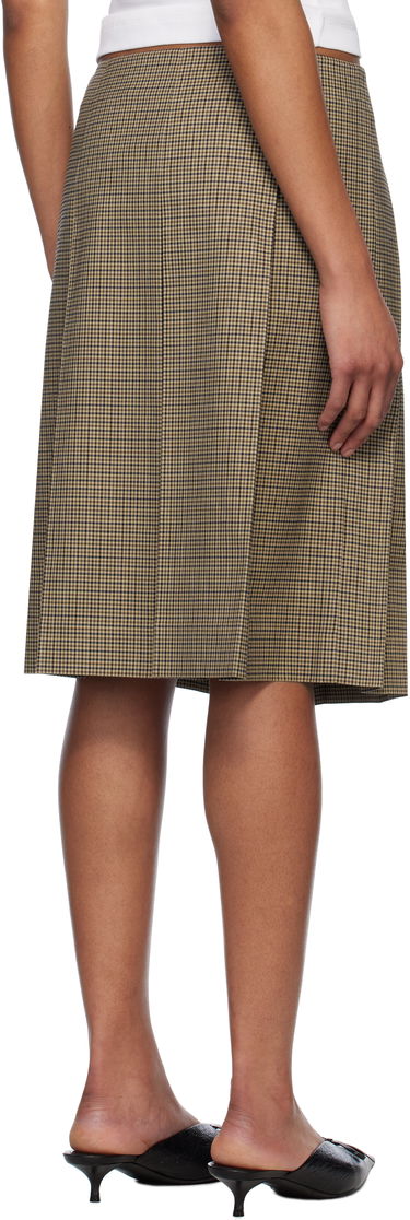 Sukňa We11done We11done Checkered Pleated Midi Skirt Hnedá | WD-SK0-25-262-W-BG, 2