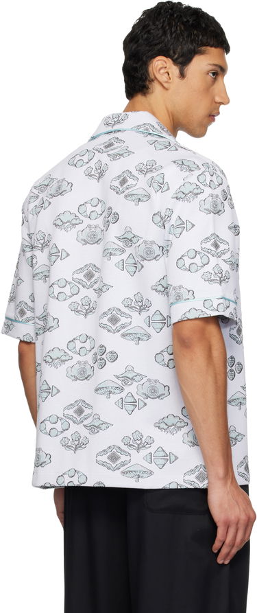 Košeľa Casablanca Jacquard Short Sleeve Camp Collar Shirt Rôznofarebný | M-AW25-SH-216-01, 2