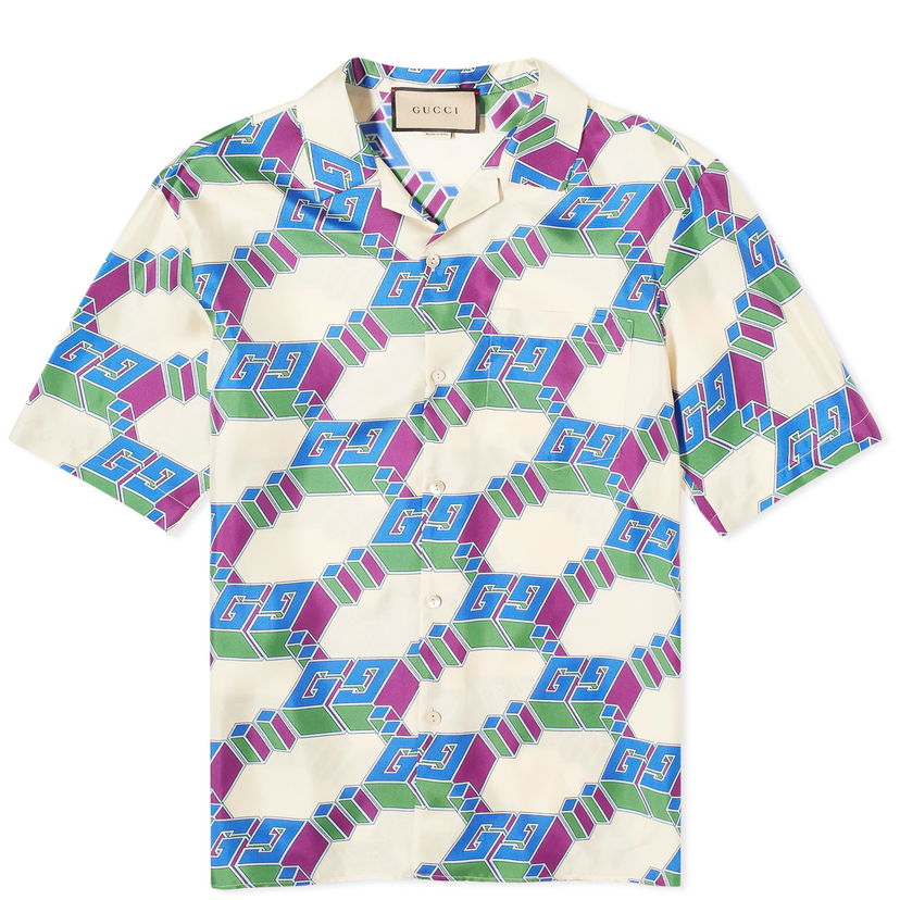 Košeľa Gucci GG Game Big Vacation Shirt Modrá | 770432-ZAPEY-9093