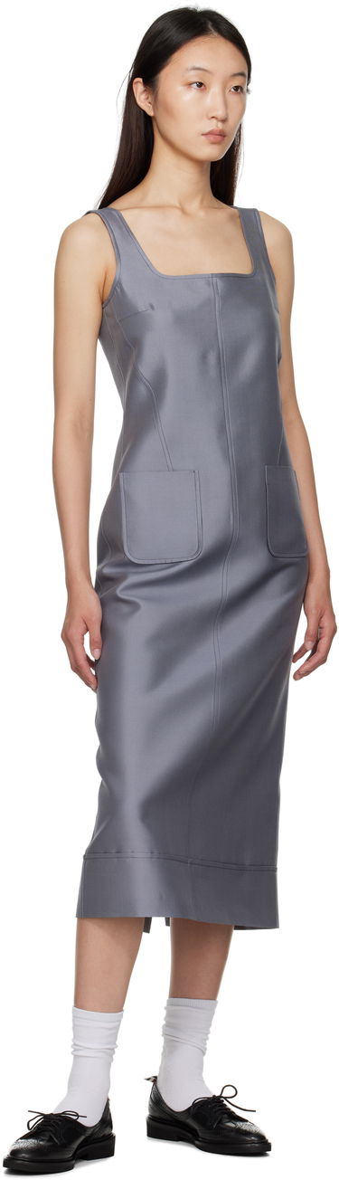 Šaty Thom Browne Thom Browne Column Maxi Dress Šedá | FDSF20A-F0989, 3