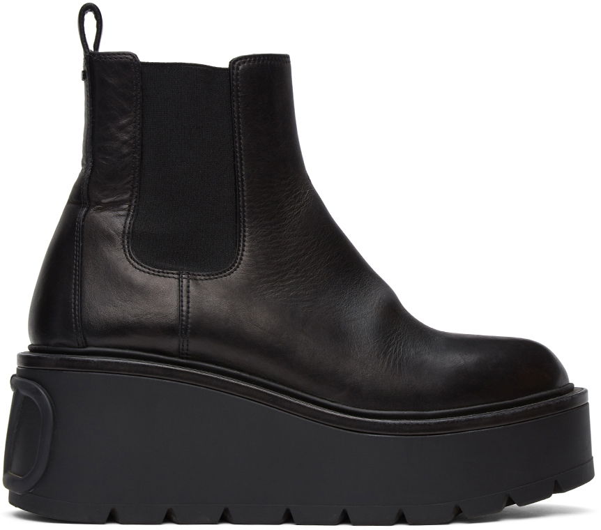 Tenisky a topánky Valentino Valentino Garavani VLogo Uniqueform Platform Boots Čierna | WW2S0AP7RBJ, 0