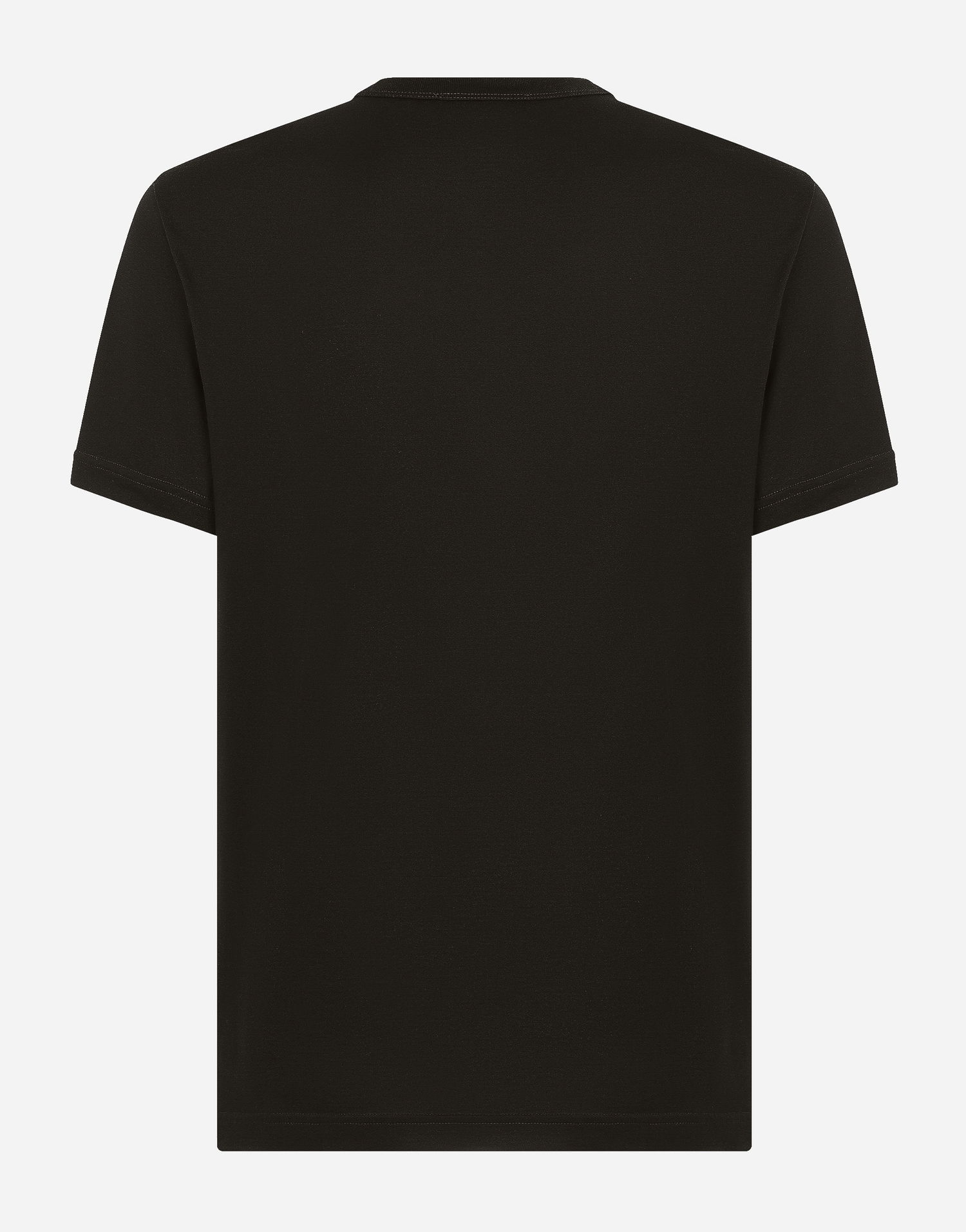 Tričko Dolce & Gabbana Cotton T-shirt With Dg Milano Logo Embroidery Čierna | G8PE3ZG7J5YN0000, 1