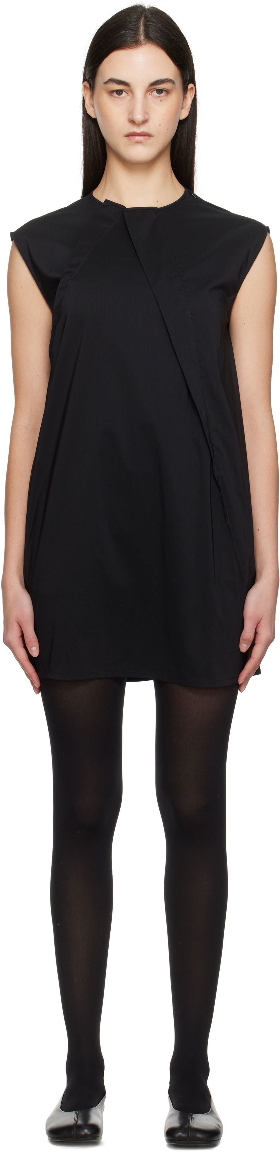 Šaty Maison Margiela MM6 Maison Margiela Shirting Darting Mini Dress Čierna | S52DA0066 M35043, 0