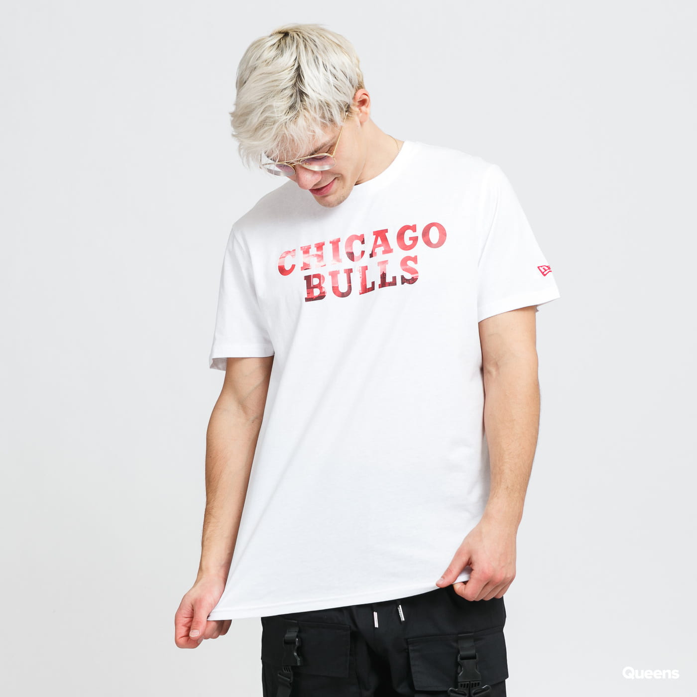 Tričko New Era NBA Photographic Wordmark Tee Bulls Biela | 12869842, 0