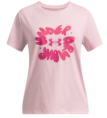 Tričko Under Armour Under Armour Bubble Wordmark Short Sleeve T-Shirt Ružová | 1389765-100, 0