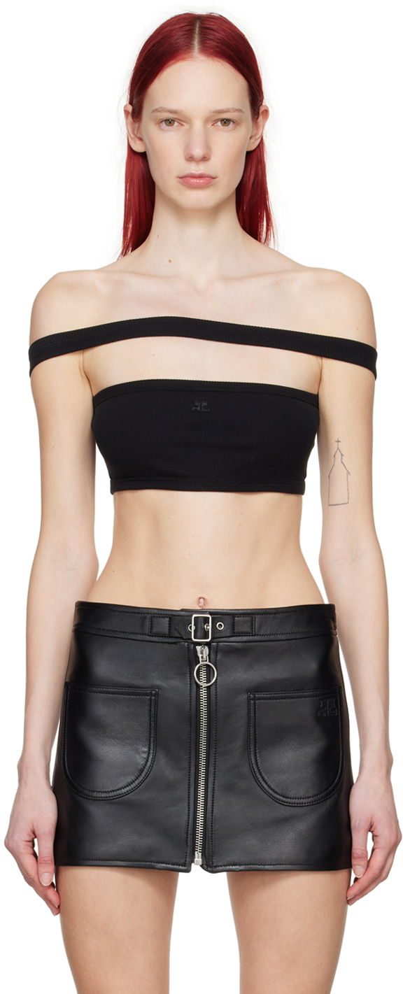 Tielko Courrèges Courrèges Hyperbole 90's Camisole Top Čierna | 224JBR035JS0121, 0