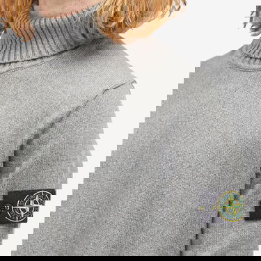 Sveter Stone Island Turtleneck Knit Sweater Šedá | 8115505A2-V0M64, 5