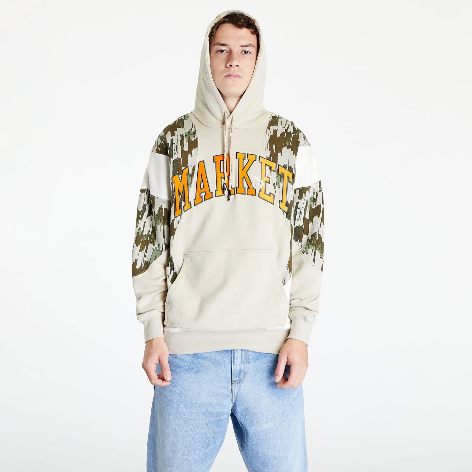 Mikina Puma MARKET x Relaxed Hoodie Béžová | 53508364, 0