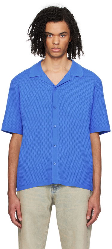 Košeľa Samsoe Samsoe Samsøe Samsøe Sagabin Knitted Polo Shirt Modrá | M24100013, 0