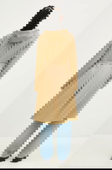 Bunda Rains Hooded Belted A-Line Longer Jacket Béžová | 12040.24, 1