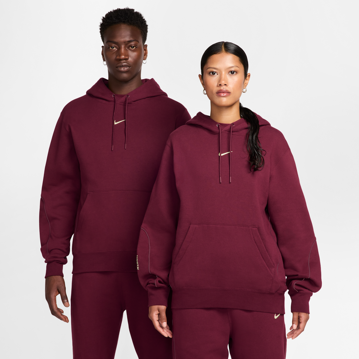 Mikina Nike NOCTA Fleece Hoodie Vínová | FN7659-638, 0