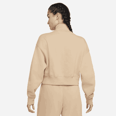 Mikina Nike Phoenix Fleece Quarter Zip Crop Béžová | DQ5767-200, 2