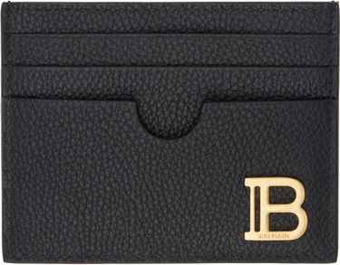 Peňaženka Balmain Leather Card Holder Čierna | EM1MA074LPOS, 0