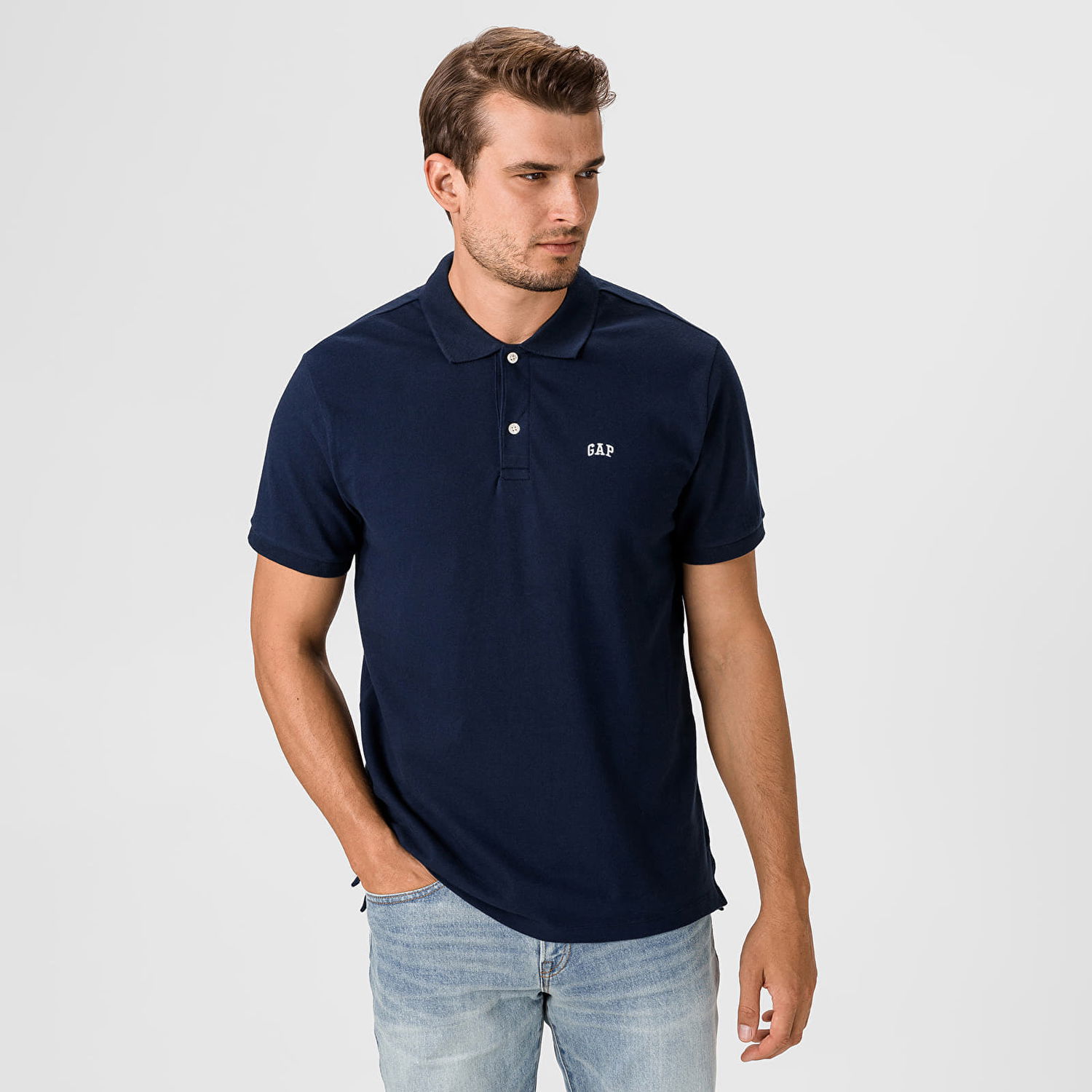 Polo tričko GAP Logo Polo 2Pack White Navy Combo Navy | 624196-00, 0