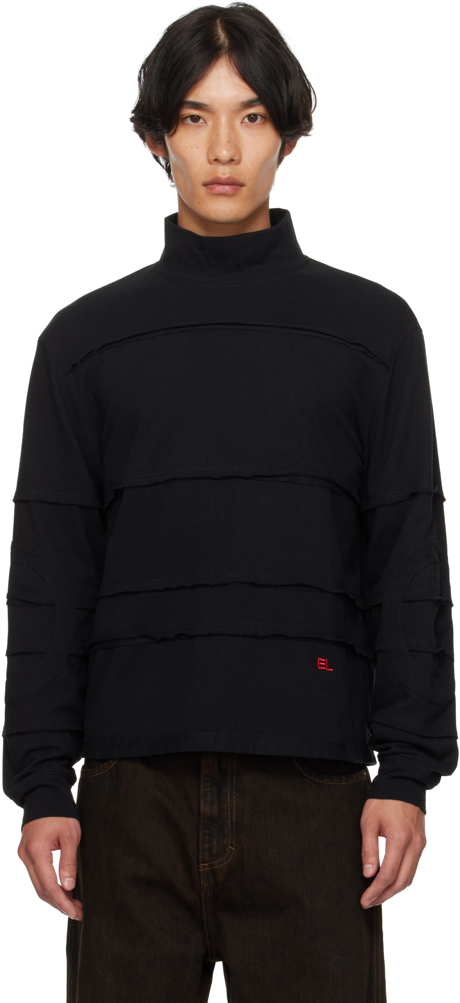 Sveter Eckhaus Latta Eckhaus Latta Striated Turtleneck Čierna | 1413-EL-PF25-N, 0