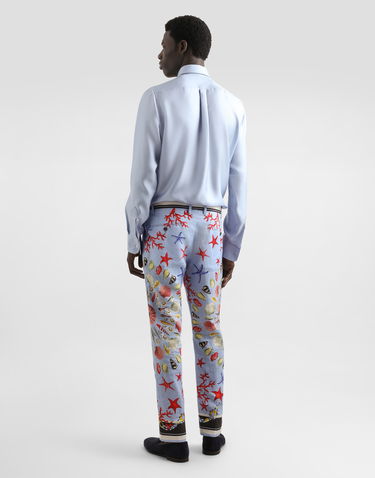 Košeľa Dolce & Gabbana Dolce & Gabbana Martini Silk Twill Shirt Modrá | G5MM4TFU10SB1581, 2