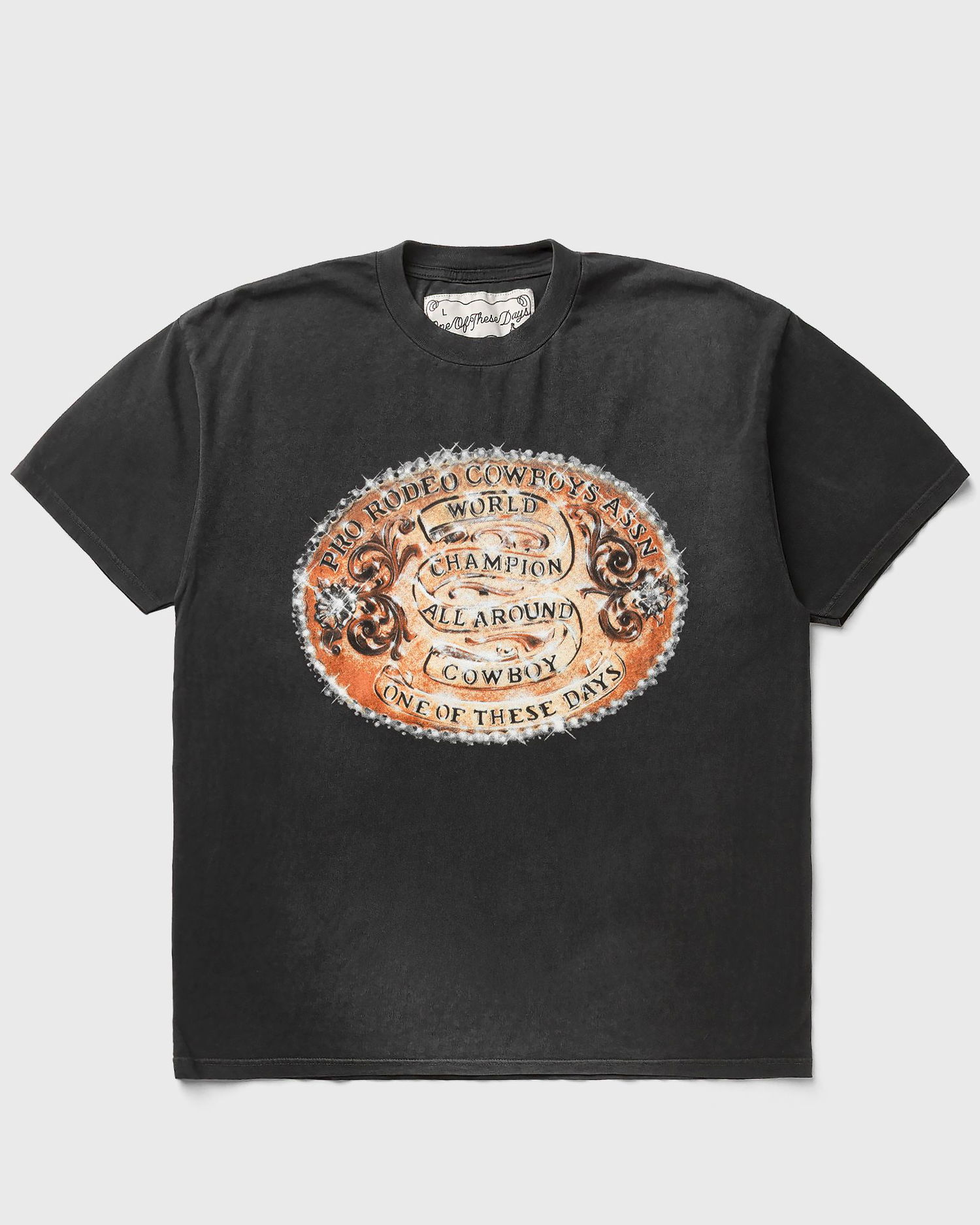 Tričko One of These Days Pro Rodeo Cowboys Assn. World Champion All Around Cowboy T-Shirt Čierna | 01C-04-023-SUN-FADED-BLACK, 0