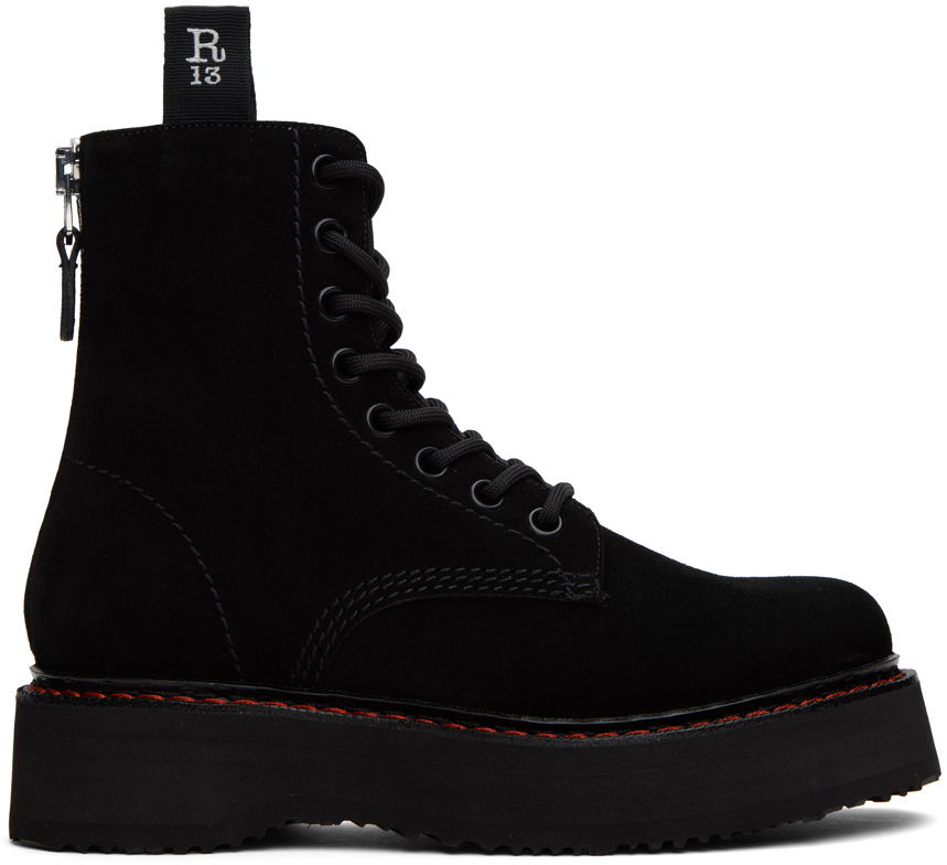 Oblečenie R13 R13 Single Stack Suede Boots Čierna | R13WS025-S096C, 0