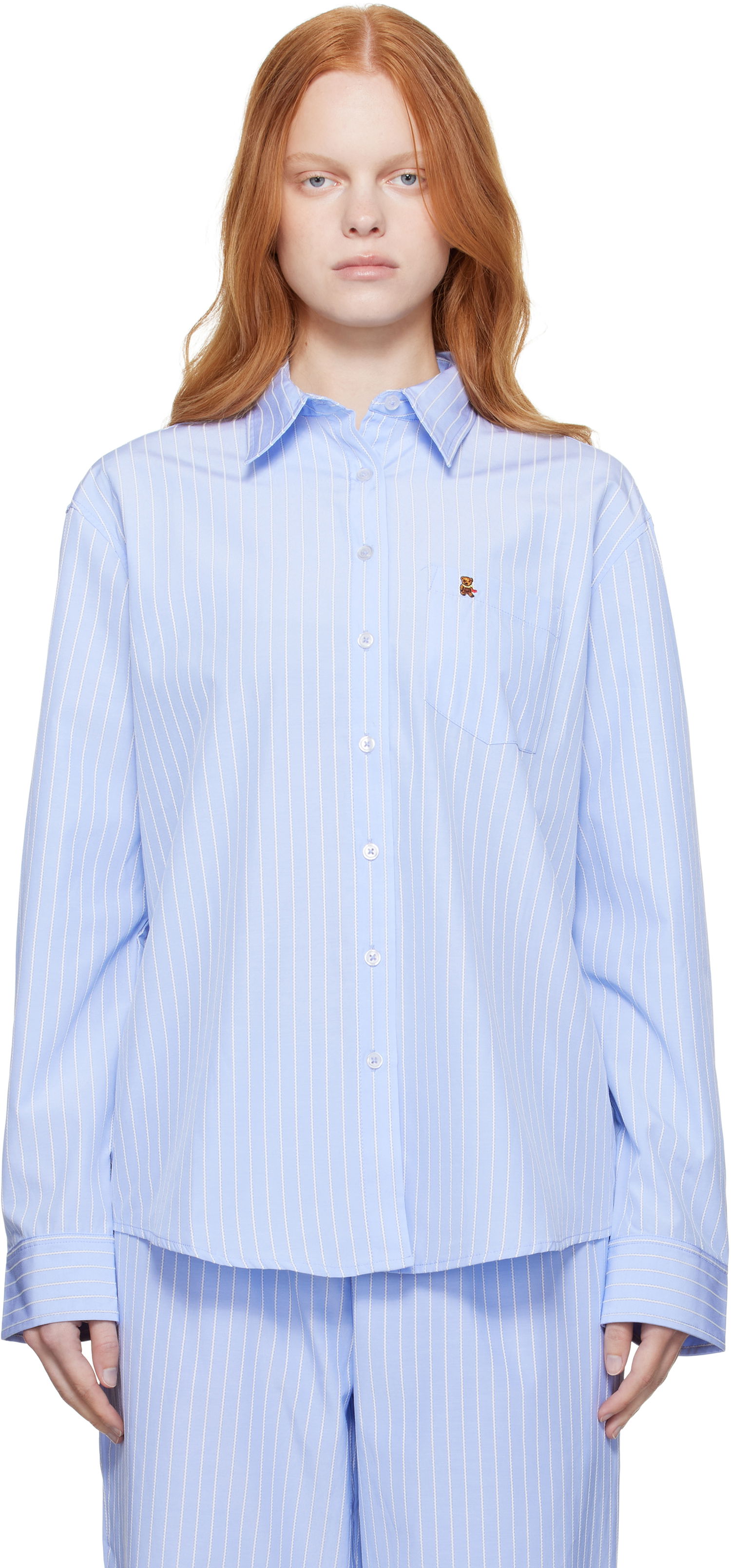 Košeľa GUIZIO Guizio Oona Striped Buttondown Shirt Modrá | P25104W150, 0