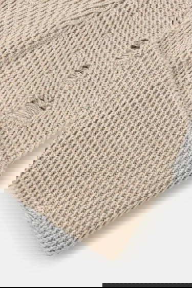 Kulicha Maison Margiela MM6 Maison Margiela Distressed Knit Beanie Béžová | SH0TB0001.M13138.806M, 2