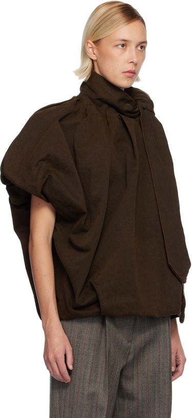 Košeľa Dries Van Noten Dries Van Noten Draped Denim Blouse Hnedá | 252-010732-2395, 1