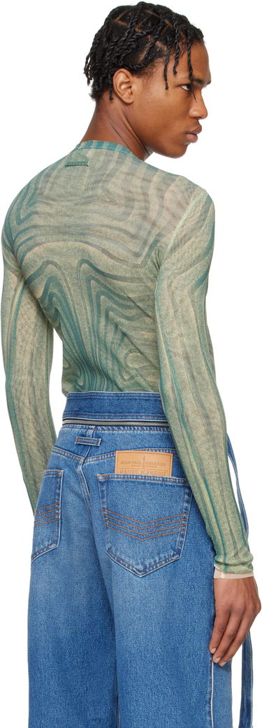 Tričko Jean Paul Gaultier Jean Paul Gaultier Spirale Print T-Shirt Zelené | 25/34-F-TO270-T587-0351, 2