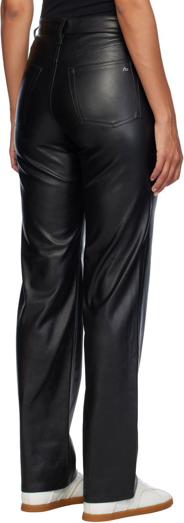 Nohavice rag & bone Harlow Faux-Leather Pants Čierna | WCW24F7006GR06, 2