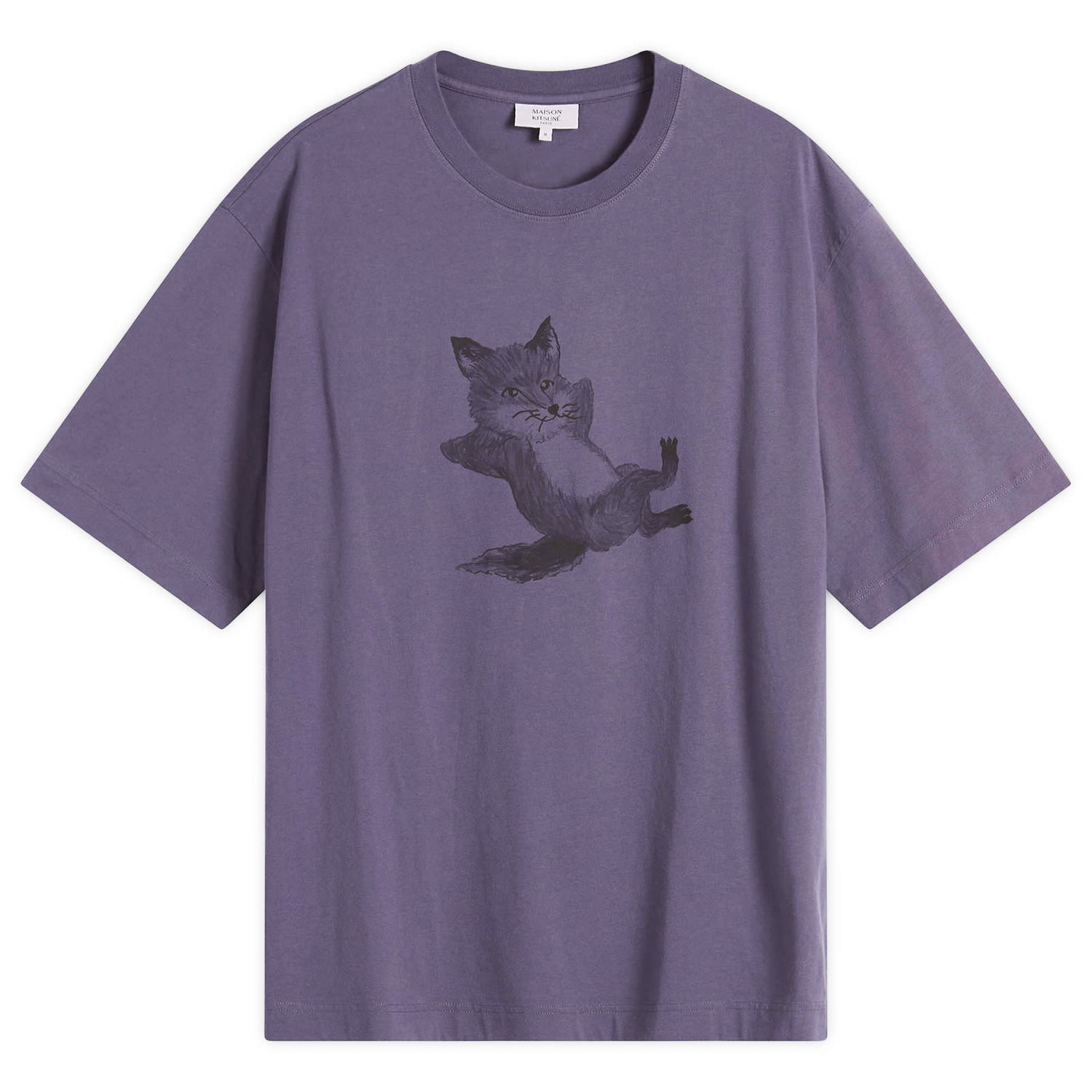 Tričko MAISON KITSUNÉ Maison Kitsuné Chillax Fox Print Oversize T-Shirt Fialová | OM00108KJ0008-0120, 1