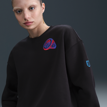 Mikina Nike England Phoenix Fleece Crewneck Sweatshirt Čierna | HF4967-010, 3